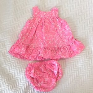 Lilly Pulitzer Girls Dress Shell Dress w/ Bloomers